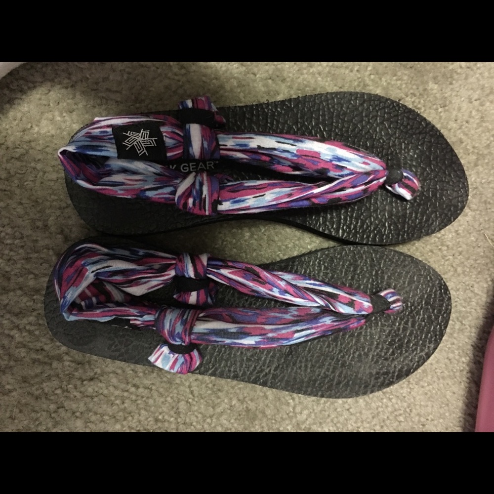 Multi colored sandals